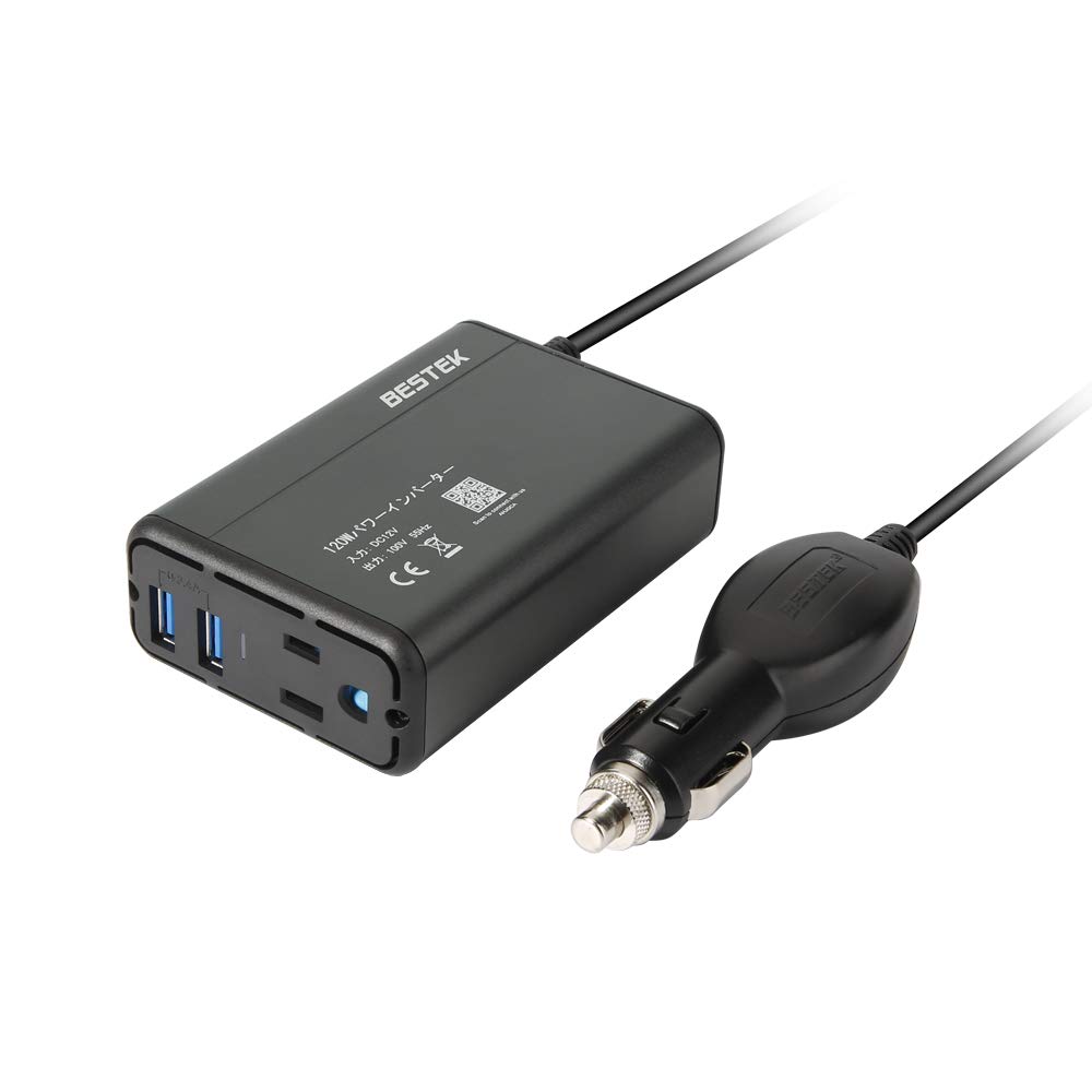 【非公開クーポン】 BESTEK カーインバーター 120W