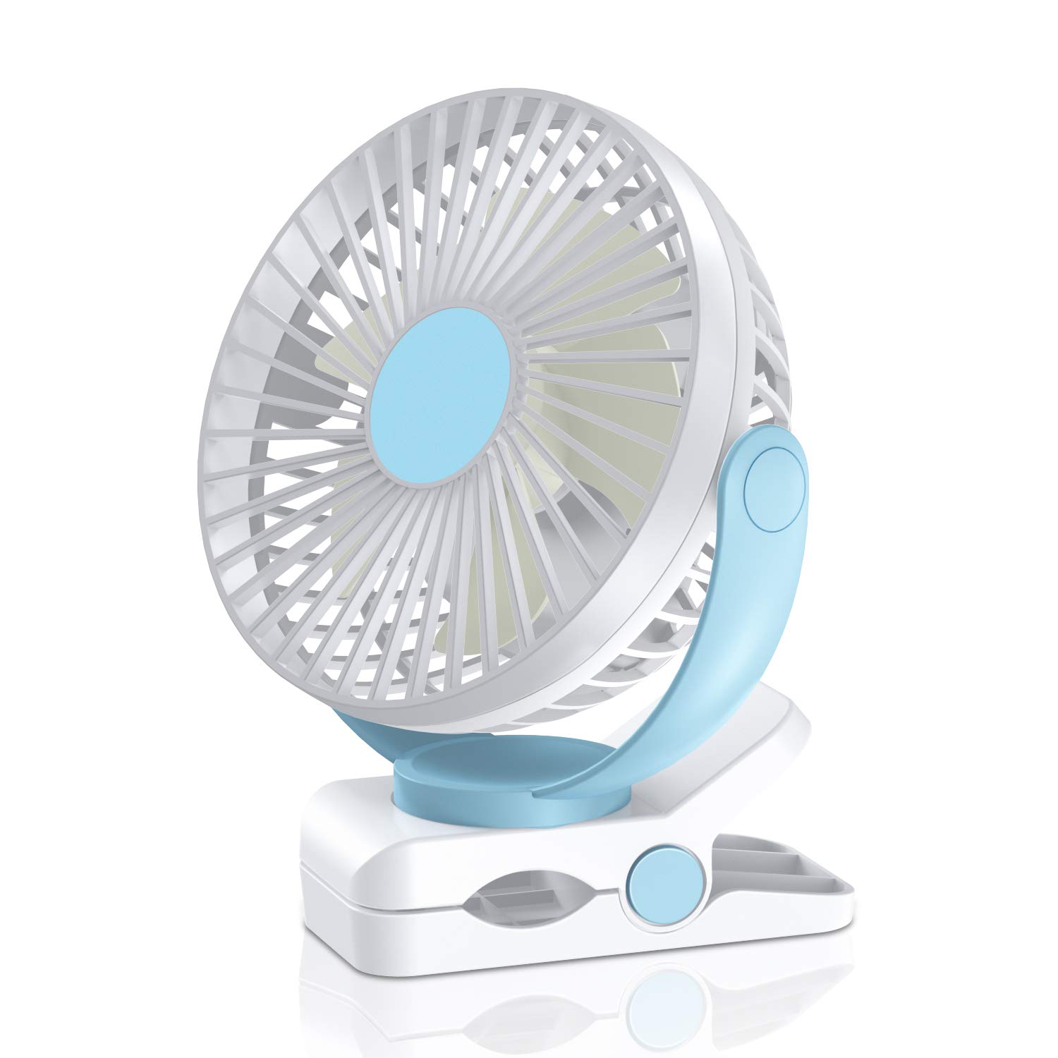 【非公開クーポン】 QZT 充電式 大容量5000mAh 30時間連続使用 5枚羽根 扇風機 【送料無料】