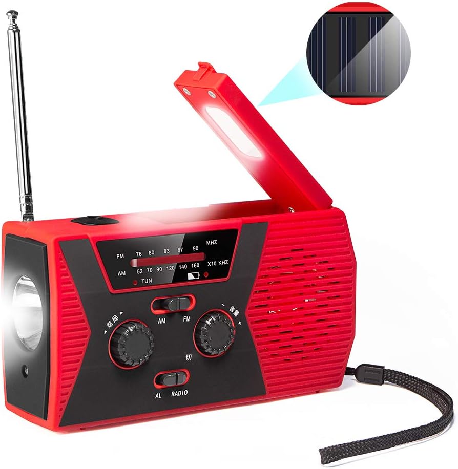 【非公開クーポン】 Kimwood USB・ソーラー・手回し充電 単四乾電池対応 防災ラジオ 【送料無料】