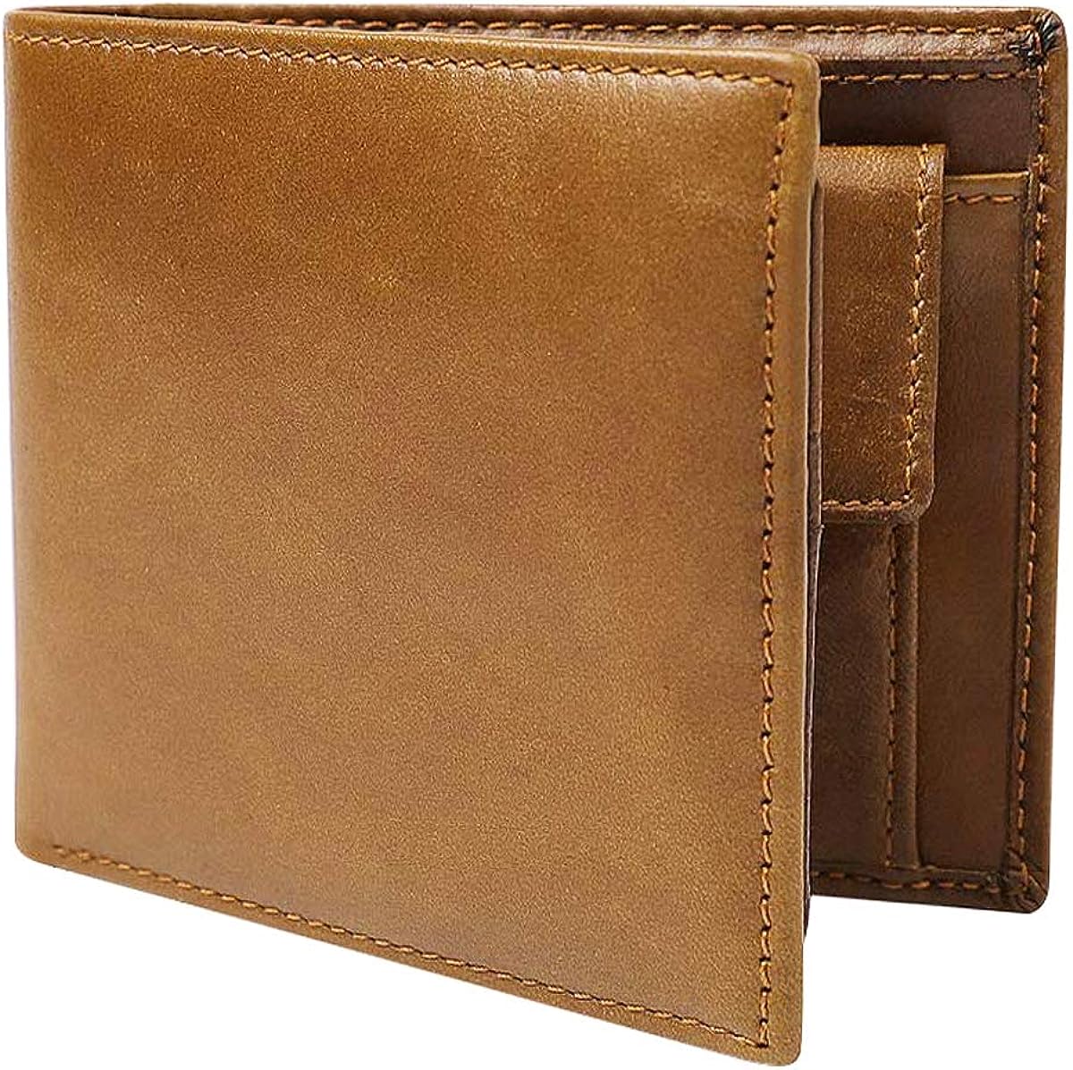 【非公開クーポン】 Qmian 本革 大容量 二つ折り財布