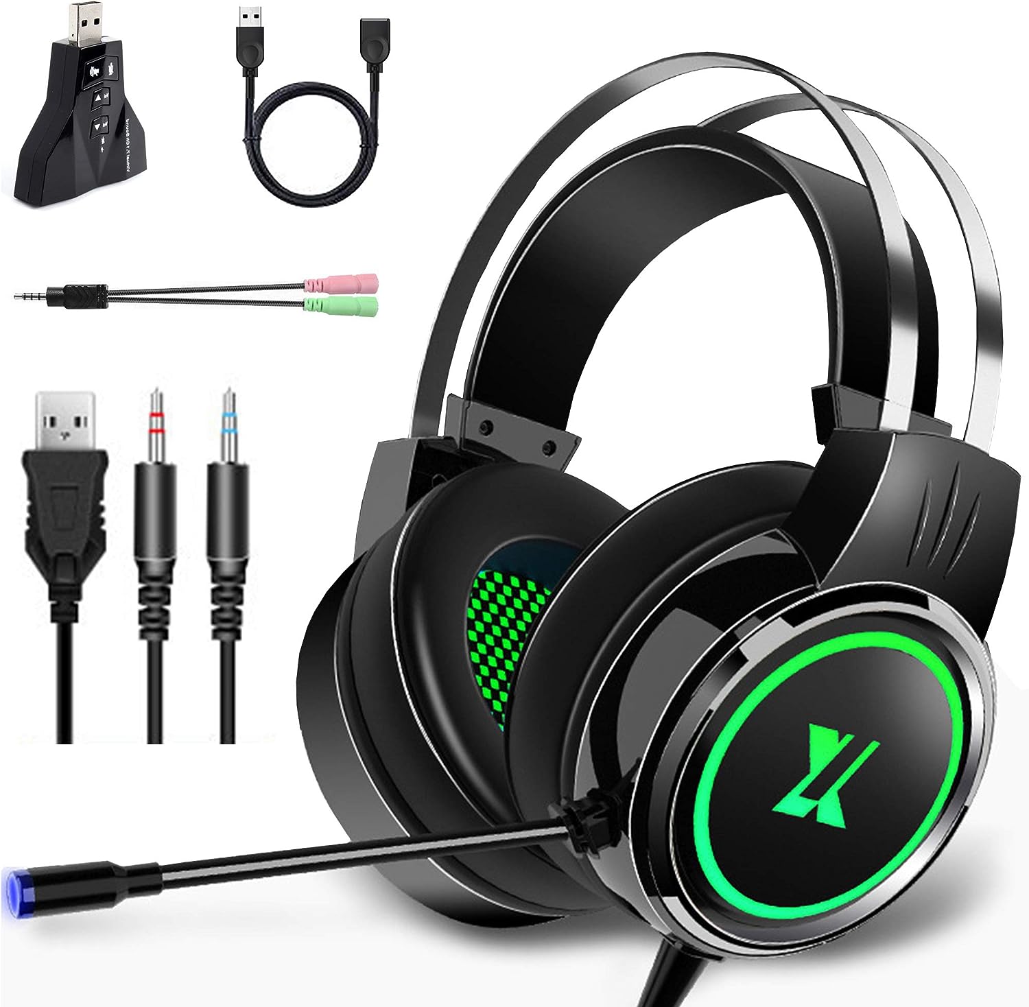 【在庫処分】 KASOTT GameMaster 7.1chサラウンド ゲーミングヘッドセット