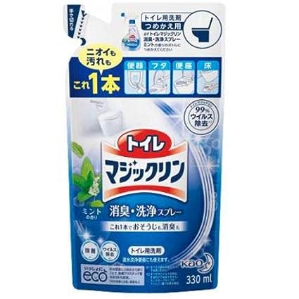 【40％OFF】【143円】 花王 トイレ用洗剤 トイレマジックリン消臭洗浄スプレー ミント 詰替用 330ml