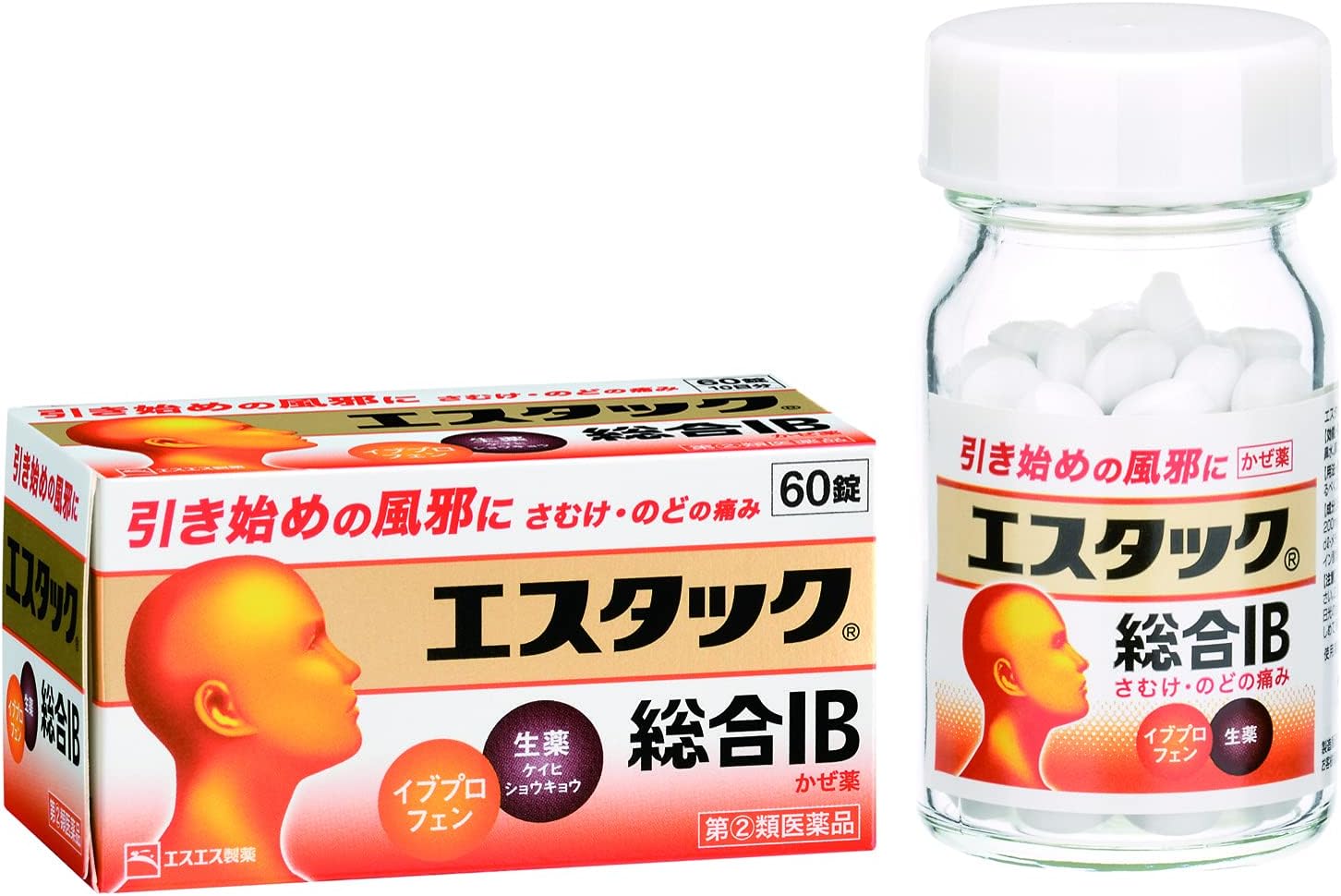 【Amazonブラックフライデー特価】【66%OFF+20%OFF】【565円】 エスエス製薬 指定第2類医薬品 引き始めの風邪に エスタック総合IB 60錠