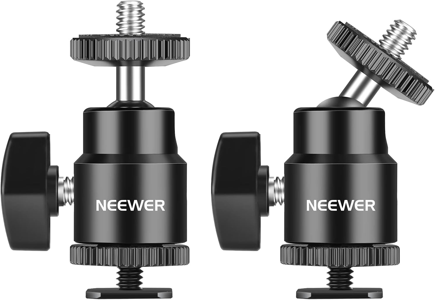 【非公開クーポン】【50%OFF】【874円】 NEEWER 1/4"カメラホットシューマウント 2パック