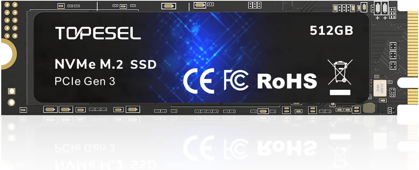 【40%OFF】【3,588円】 TOPESEL 512GB 内蔵SSD PCle 3.0×4 NVMe M.2 Type 2280 【送料無料】