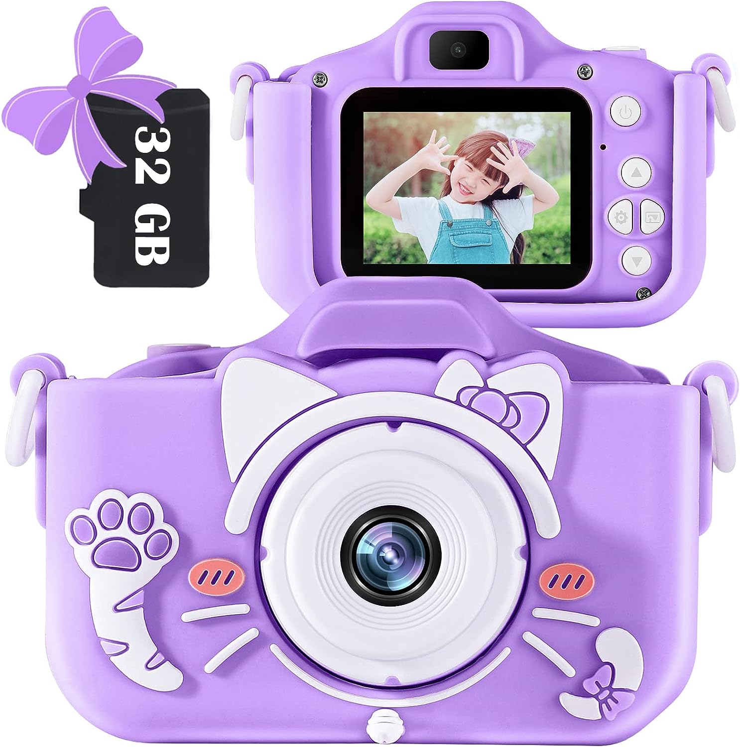 【40%OFF】【1,928円】 HolaFolks USB充電 32GBメモリーカード付き 4800万画素 2.0インチIPS トイカメラ 【送料無料】