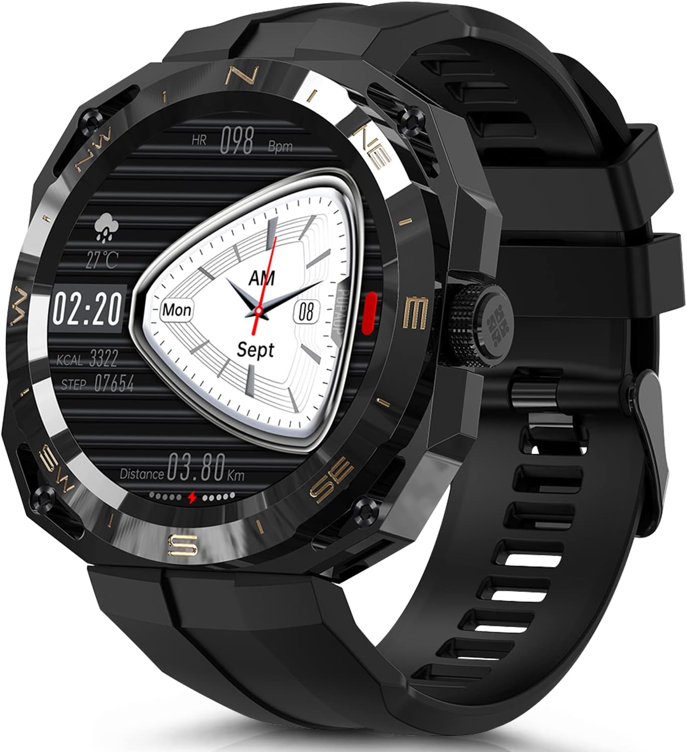 【5,000円OFFクーポン】【2,980円】 cbut 1.43インチ 通話可能 IP67防水 スマートウォッチ 【送料無料】