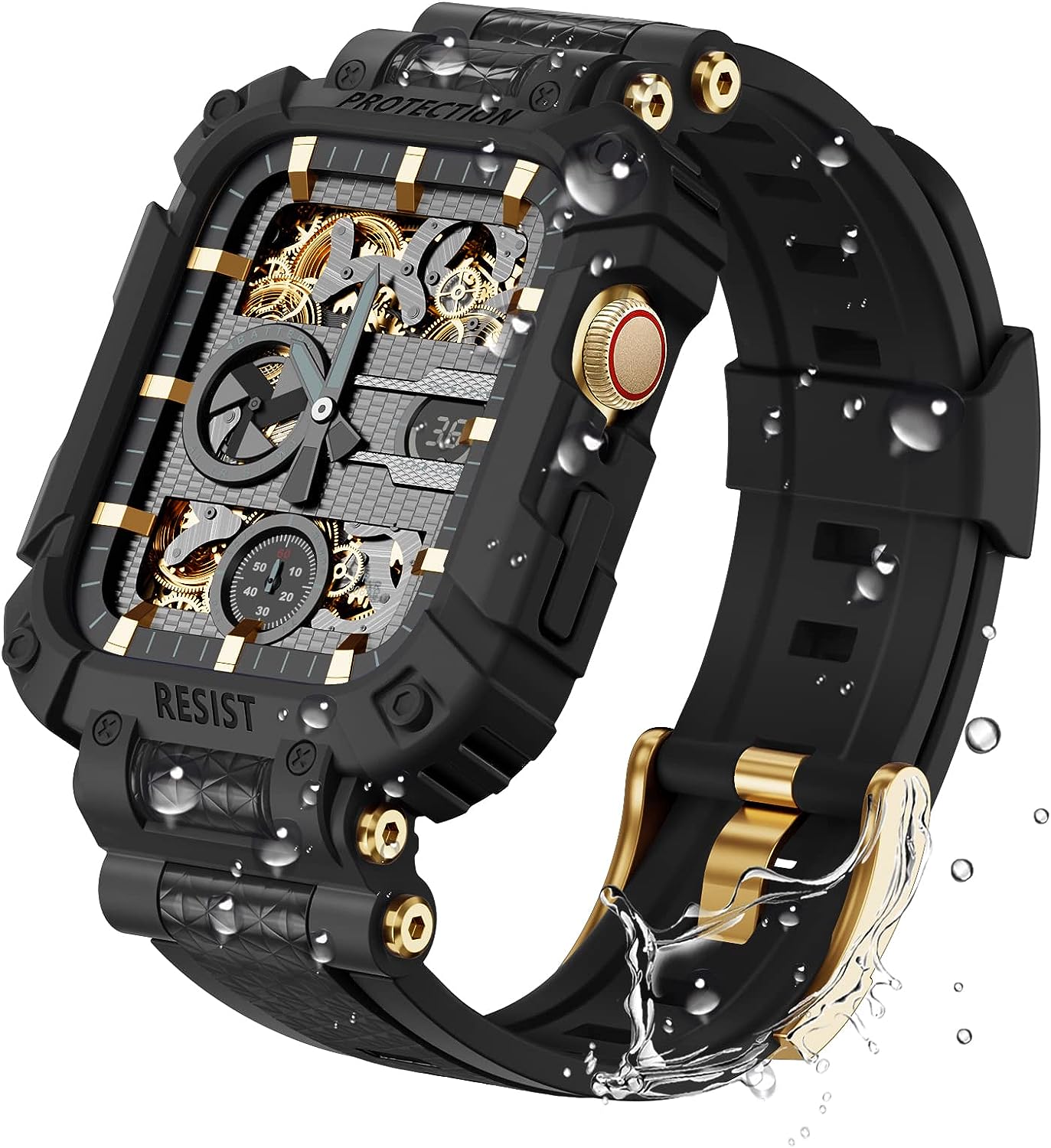 【58%OFF】【1,125円】 WFEAGL 耐衝撃 一体型 TPUベルトコンパチブル アップルウォッチバンド 【送料無料】