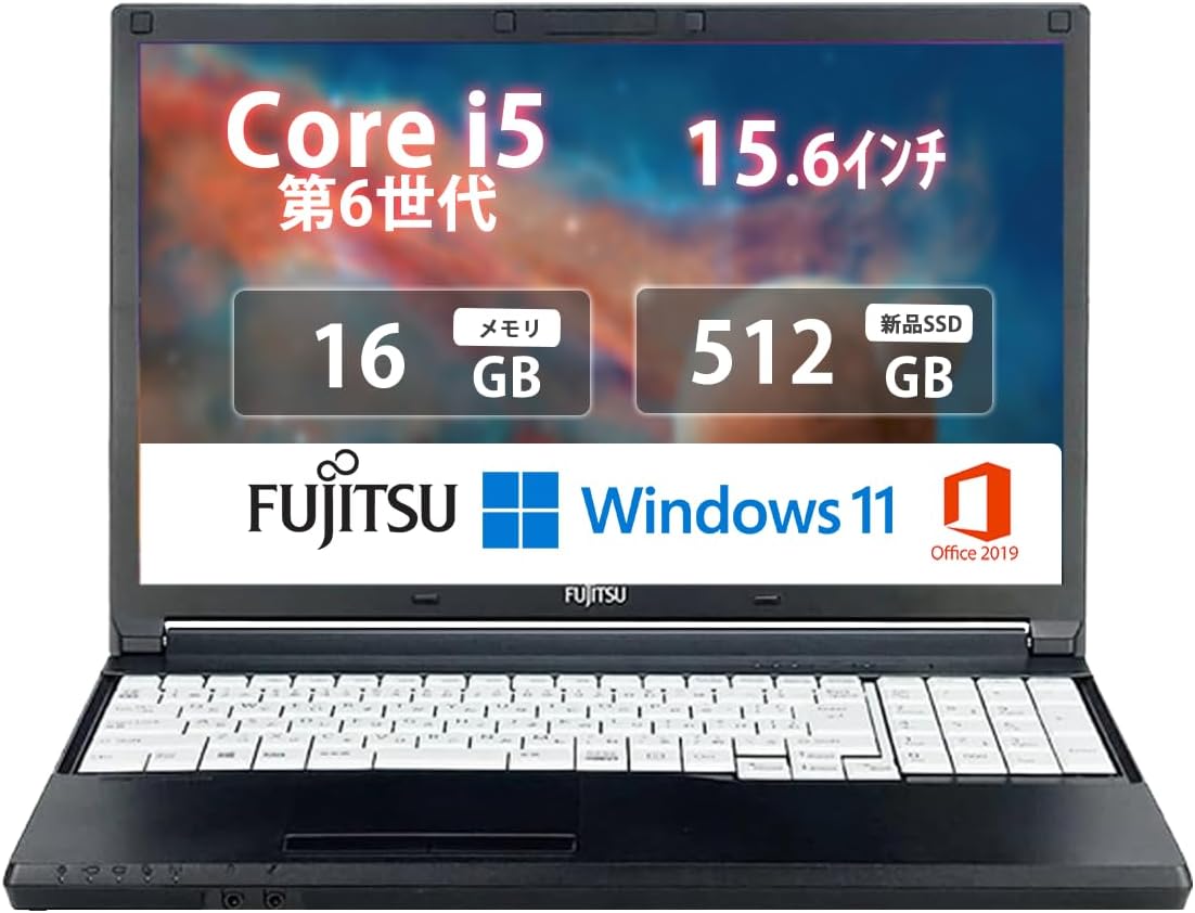 【Amazon整備済み品】【19,800円】 Amazon Renewed 富士通 15.6インチ ノートPC LIFEBOOK A746 Windows 11pro MS Office2019 第6世代Core i5-6200U メモリ16GB SSD256GB 【送料無料】