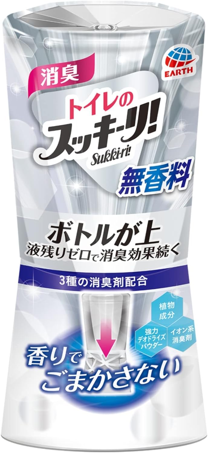 【43%OFF】【209円（定期便188円）】 アース製薬 スッキーリ トイレ用 最後の一滴まで消臭効果が続く消臭剤 無香料 400ml