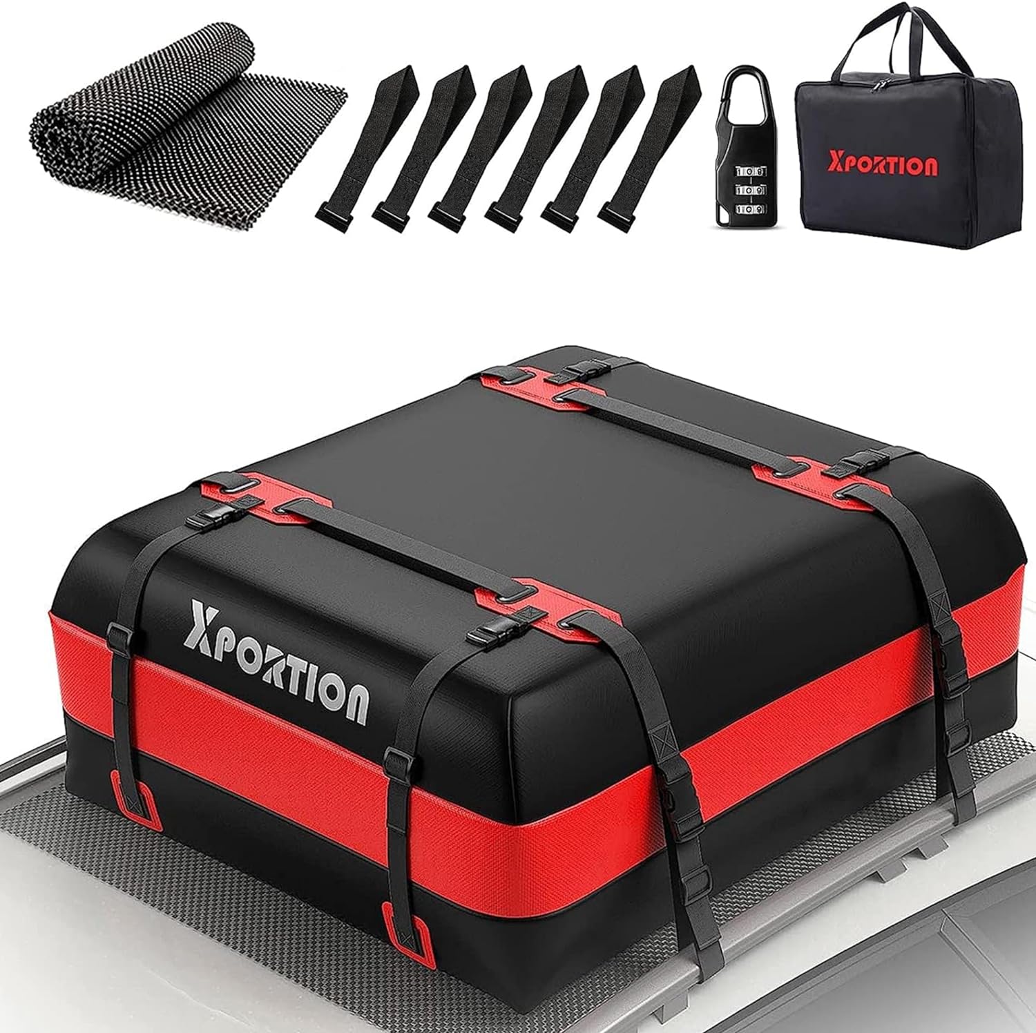 【40%OFF】【5,034円】 XPORTION 車用  大容量 425L6 00D PVC 折りたたみ式 ルーフボックス 【送料無料】