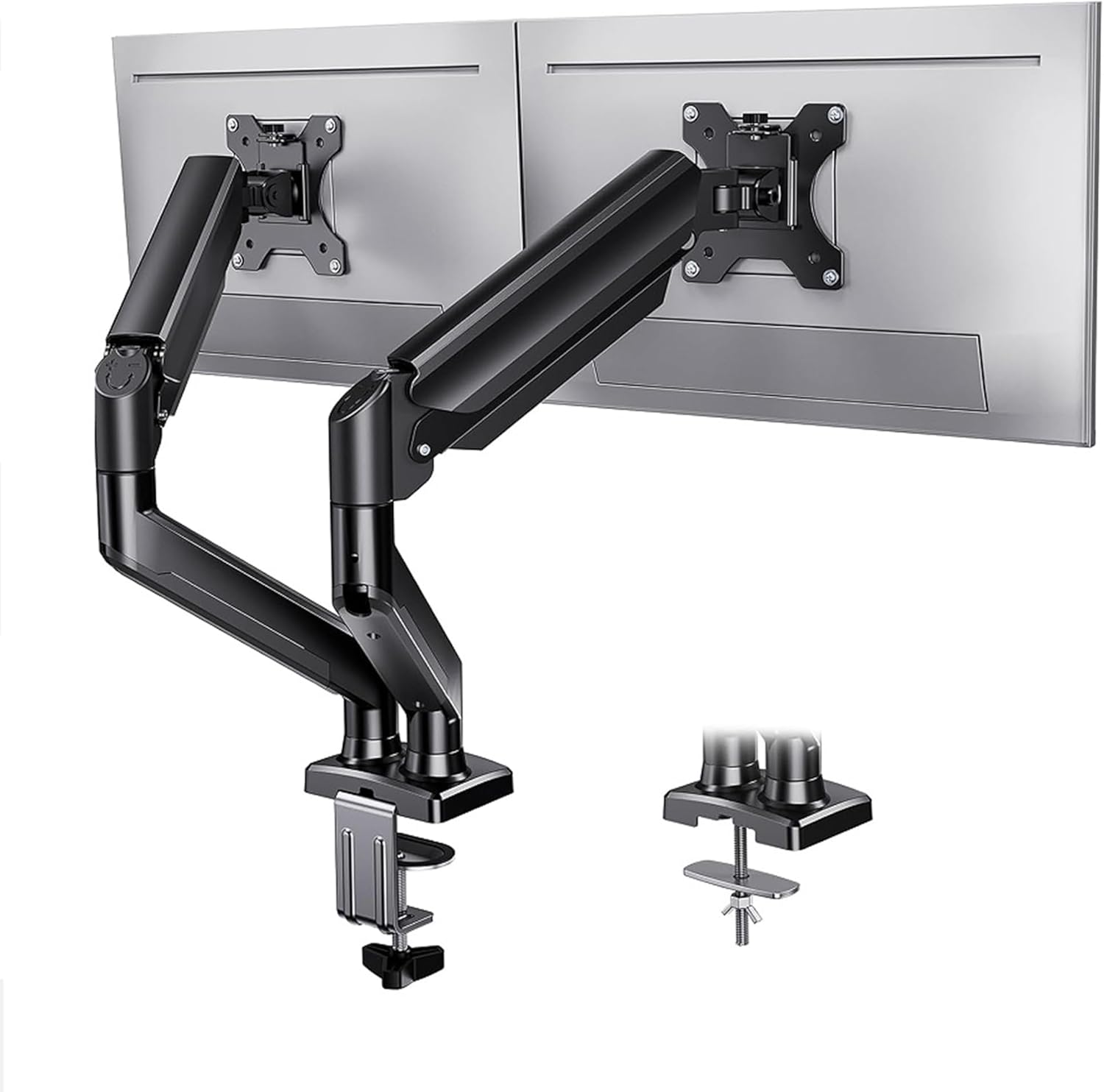 【50%OFF+500円OFF】【2,890円】 KIMOCA ガススプリング式 13～32インチ対応 耐荷重各2～9kg デュアルディスプレイアーム 【送料無料】