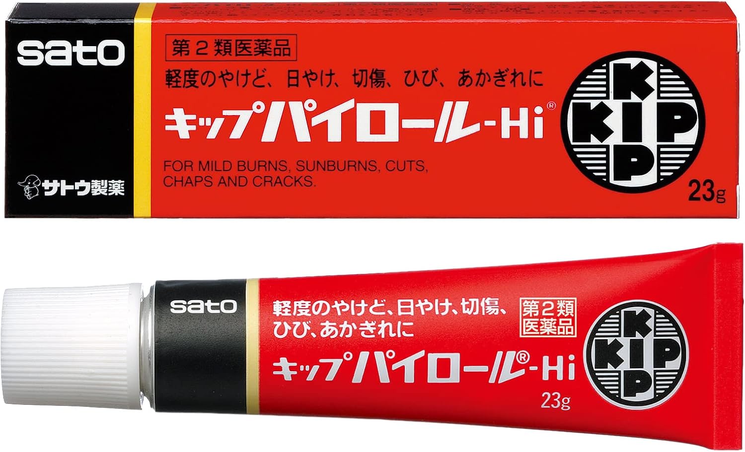 【47%OFF】【519円】 佐藤製薬 第2類医薬品 軽度のやけど、切傷、すり傷、ひび、あかぎれ、かみそりまけにキップパイロール-Hi 23g