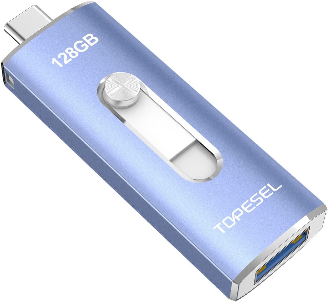 【ブラックフライデー】【1,567円】 TOPESEL 2in1 TypeC+USB3.0 OTG デュアルUSBメモリ 128GB