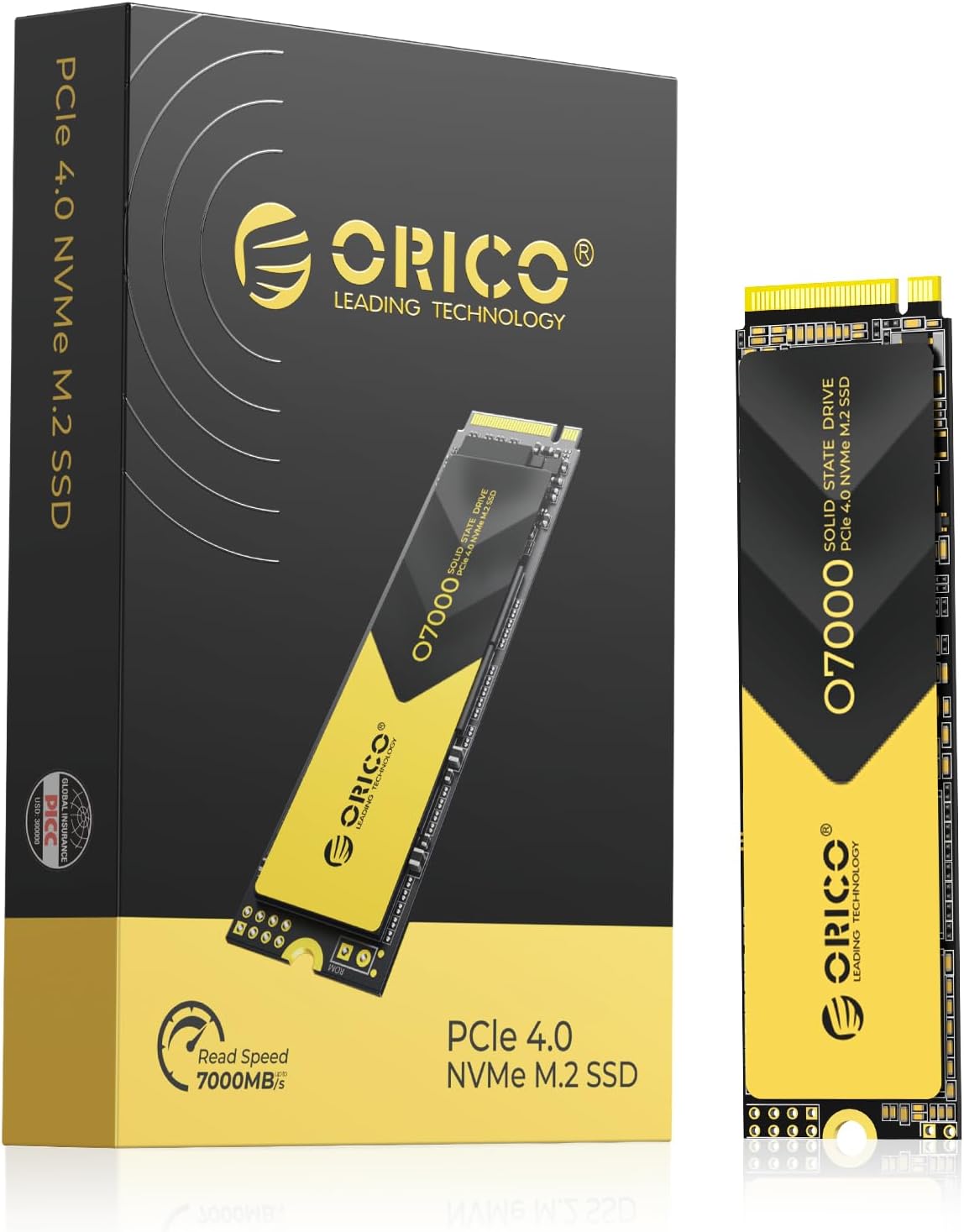 【クーポン割引】【12,643円】 ORICO O7000 NVMe SSD ヒートシンク付き 2TB 【送料無料】