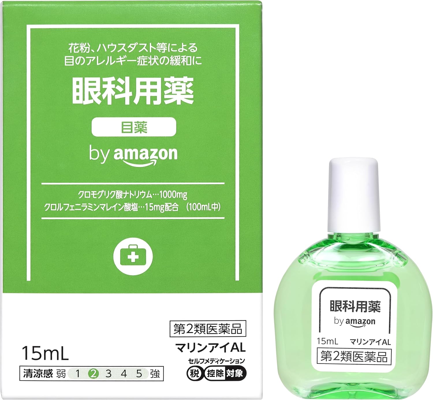 【41%OFF】【372円】 by Amazon 花粉やハウスダスト等による目のアレルギー症状に 第2類医薬品 マリンアイAL 15mL