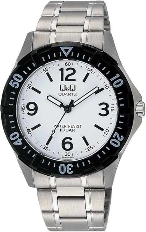 【スマイルSale】【78%OFF】【1,470円】 シチズンQ&Q ステンレスモデル 防水 アナログ腕時計