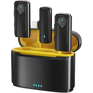 【60%OFF】【1,352円】 QERUUQ スマートフォン用 外付けマイク 充電ケース付き