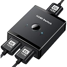 【33%OFF+10%OFF】【899円】 NUIKOTI 4k@60Hz 双方向 1入力2出力/2入力1出力 HDMI切替器