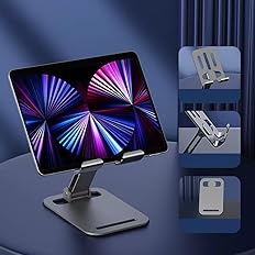 【300円】 アルミ合金製 折り畳み式 720°回転調整 Switch対応 スマホ＆タブレットスタンド