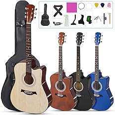 【40%OFF】【4,787円】 Moon River アコースティックギター ギターバッグ マニュアル（日本語）付き 17点セット 【送料無料】