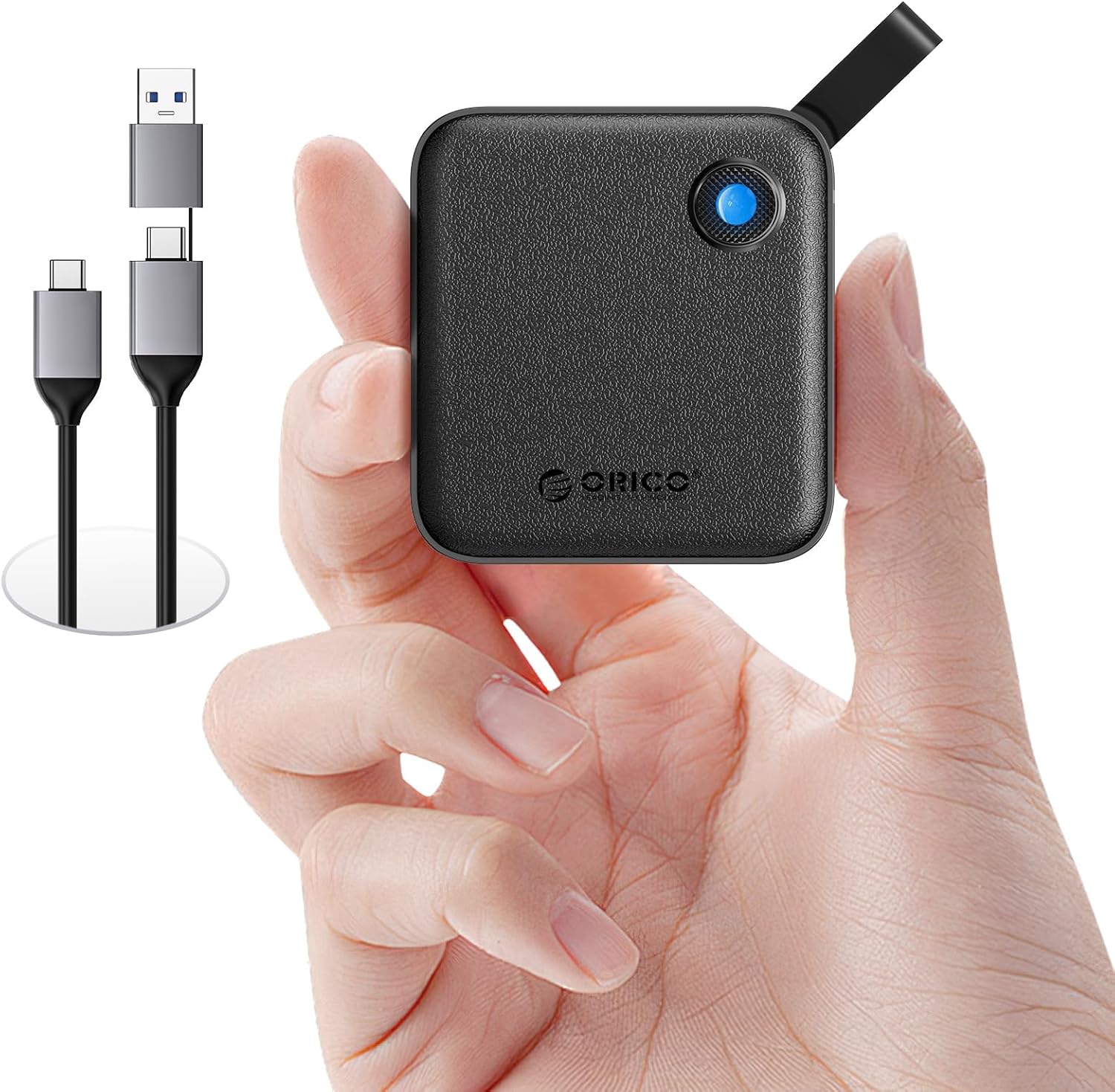 【クーポン割引】【5,383円】 ORICO 外付けSSD USB C&Aケーブル付き 512GB 【送料無料】