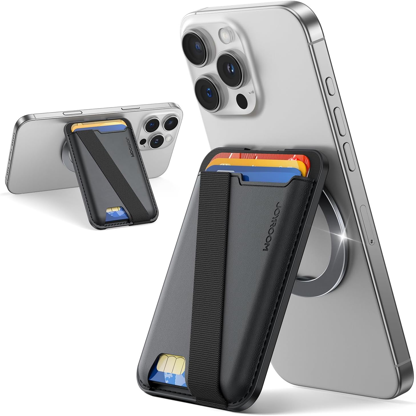 【50%OFF】【1,490円】 JOYROOM MagSafe対応 ウォレット＆スマホスタンド