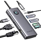 【50%OFF】【2,149円】 ORICO 8in1 USB3.0ポート 4K@60Hz HDMIポート 100W PD充電 1Gbpsイーサネット TF/SDカードリーダー オーディオポート 5Gbpsデータ転送 ハブ 【送料無料】