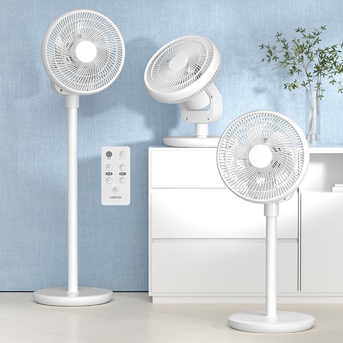 【25%OFF+35%OFF】【3,256円】 禄越 上下左右首振り 6枚羽根 6段階風量 リモコン付 切タイマー 高さ3段調節 サーキュレーター 【送料無料】