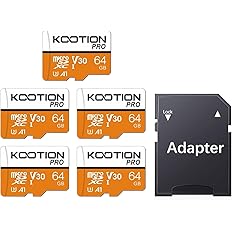 【値下げ】【2,699円】 KOOTION microSD カード 64GB 5個セット SDアダプター付