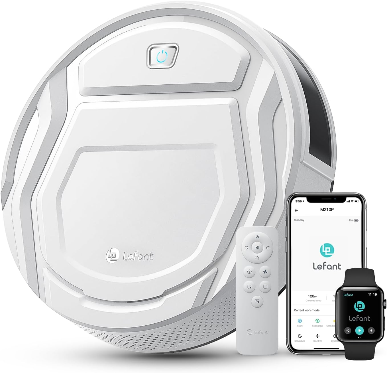 【タイムセール】【9,998円】 Lefant Wi-Fi 2200Pa 自動充電 ロボット掃除機 M210P 【送料無料】