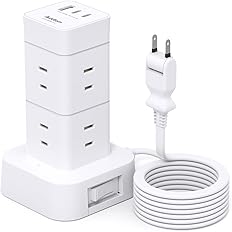 【タイムセール】【1,299円】 Addtam AC8個 USB3ポート付き 電源タップタワー 1m