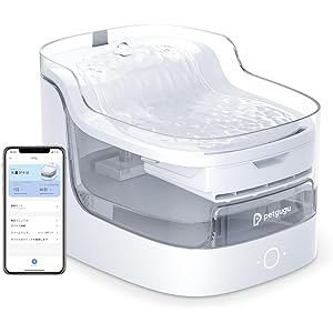 【40%OFF+42%OFF】【4,059円】 Petgugu WiFi アプリ操作 大容量2L スマートペット用自動給水器 PFL1 【送料無料】