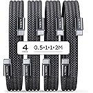 【スマイルSale】【27%OFF+38%OFF】【799円】 LISEN 60W 急速充電 USB C & USB Cケーブル 0.5m+1m+1m+2m 4本セット