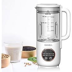 【50%OFF】【5,122円】 KANBLL 8種類プリセット調理モード 予約機能付き 加熱保温機能搭載 甘酒・保温発酵対応 電動ブレンダー スープメーカー 1.0L 【送料無料】