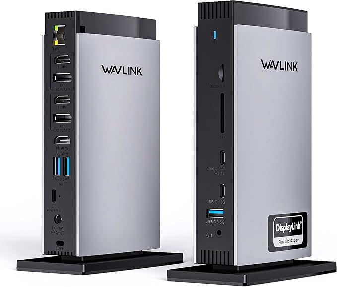 【5,200円OFF】【20,799円】 WAVLINK 15in1 ユニバーサルDisplayLink ドッキングステーション 【送料無料】