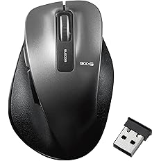 【ブラックフライデー】【1,000円】 エレコム ワイヤレスマウス 握りの極み 5ボタン Mサイズ EX-G