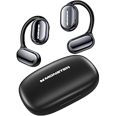 【50%OFF】【990円】 Monster オープンイヤー型 空気伝導 16mm大口径ドライバー Type-C急速充電 Bluetooth5.4+EDR ワイヤレスイヤホン