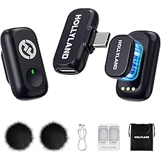 【ブラックフライデー】【3,920円】 Hollyland LARK A1 Mini Duo iPhone/Android対応 ワイヤレスピンマイク 【送料無料】