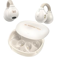 【67%OFF+500円OFF】【1,490円】 Monster 耳挟み式 空気伝導 Bluetooth5.4+EDR ワイヤレスイヤホン