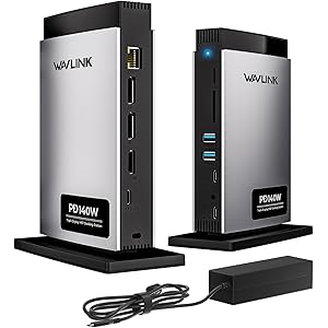 【3,700円OFF】【14,799円】 WAVLINK 11in1 デュアル8K HDMI + 8K DP USB-Cドッキングステーション 【送料無料】