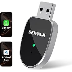 【ブラックフライデー】【70%OFF】【2,980円】 GetPairr 有線接続を無線化 自動接続 Bluetooth 通話対応 ワイヤレスCarPlay Android Autoアダプター