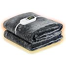 【31%OFF+50%OFF】【4,240円】 chuqisheji 掛け敷き兼用 洗える 加厚フランネル 電気毛布 【送料無料】