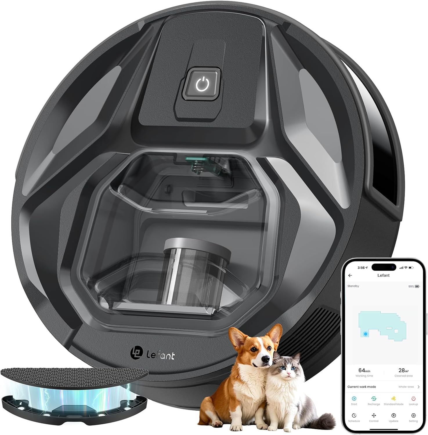 【ブラックフライデー】【58%OFF+ポイント50%】【実質6,641円】 Lefant M320 6000pa強力吸引 水拭き 自動充電 Wi-Fi接続 Alexa対応 ロボット掃除機 【送料無料】