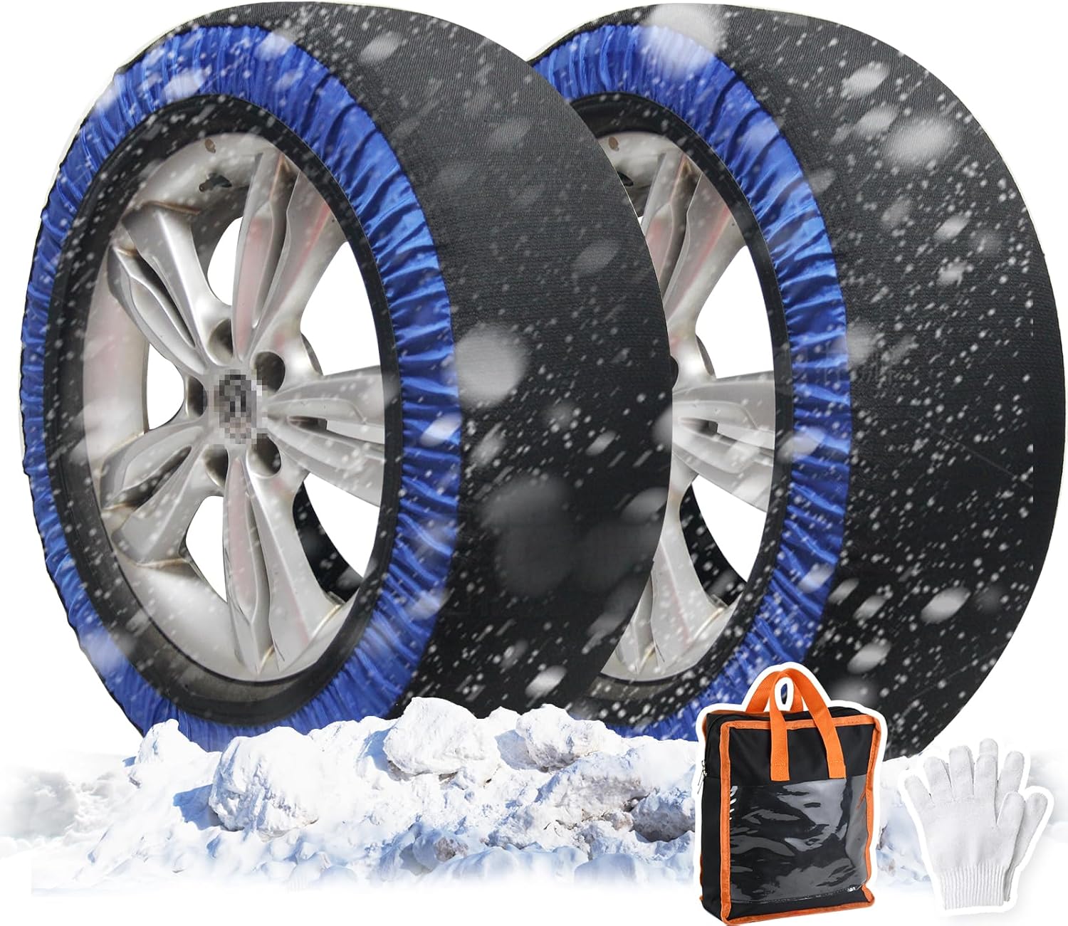 【ブラックフライデー】【30%OFF+50%OFF】【2,898円】 lixinixil 布製 ジャッキ不要 タイヤチェーン 2本セット 【送料無料】