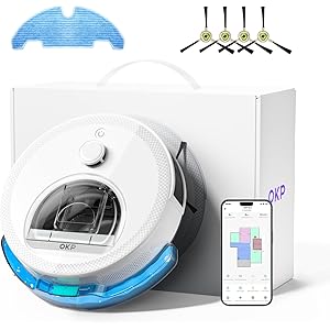 【42%OFF】【14,999円】 OKP Life L6 Aqua 水拭き両用 6000Pa強力吸引 自動充電 ロボット掃除機 【送料無料】