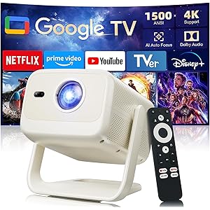 【5%OFF+47%OFF】【19,999円】 Telonixium Google TV 1500ANSI超 Dolby音声 プロジェクター 【送料無料】