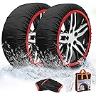 【ブラックフライデー】【40%OFF+50%OFF】【2,394円】 Leechatwin ジャッキアップ不要 低振動 低騒音 布製タイヤチェーン 2本分 【送料無料】