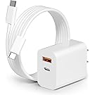 【50%OFF】【499円】 Comzler 20W 2ポート PD対応 USB C-Cケーブル付き 充電器