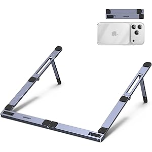 【タイムセール】【1,649円】 UGREEN 13～17インチ対応 アルミ合金素材 折りたたみ式 角度調整可能 ノートパソコンスタンド